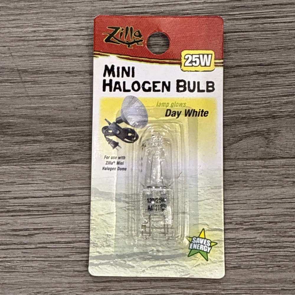 Zilla Mini Halogen Bulb | 25W | Day White , 80 Degrees - 90 Degrees